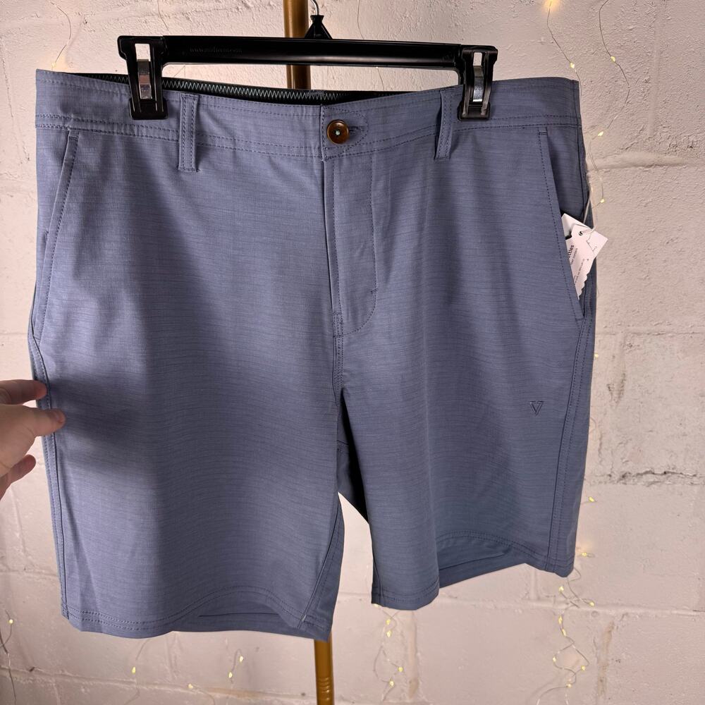 vissla men’s hybrid walkshorts blue stretch quick dry shorts size 34 NWT